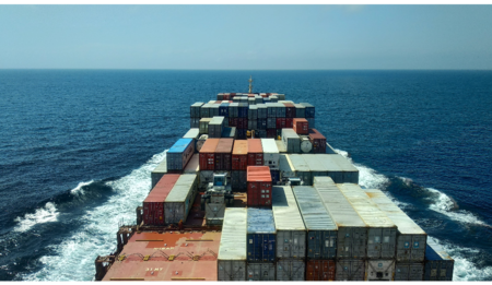 red and white cargo ship on sea during daytime