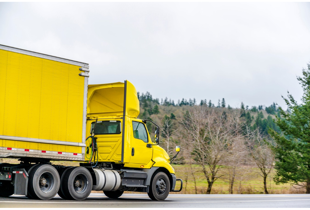 big rig day cab semi truck for local deliveries